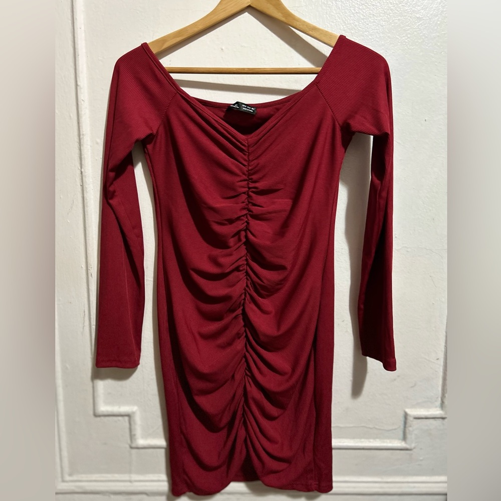 Burgundy Mini dress